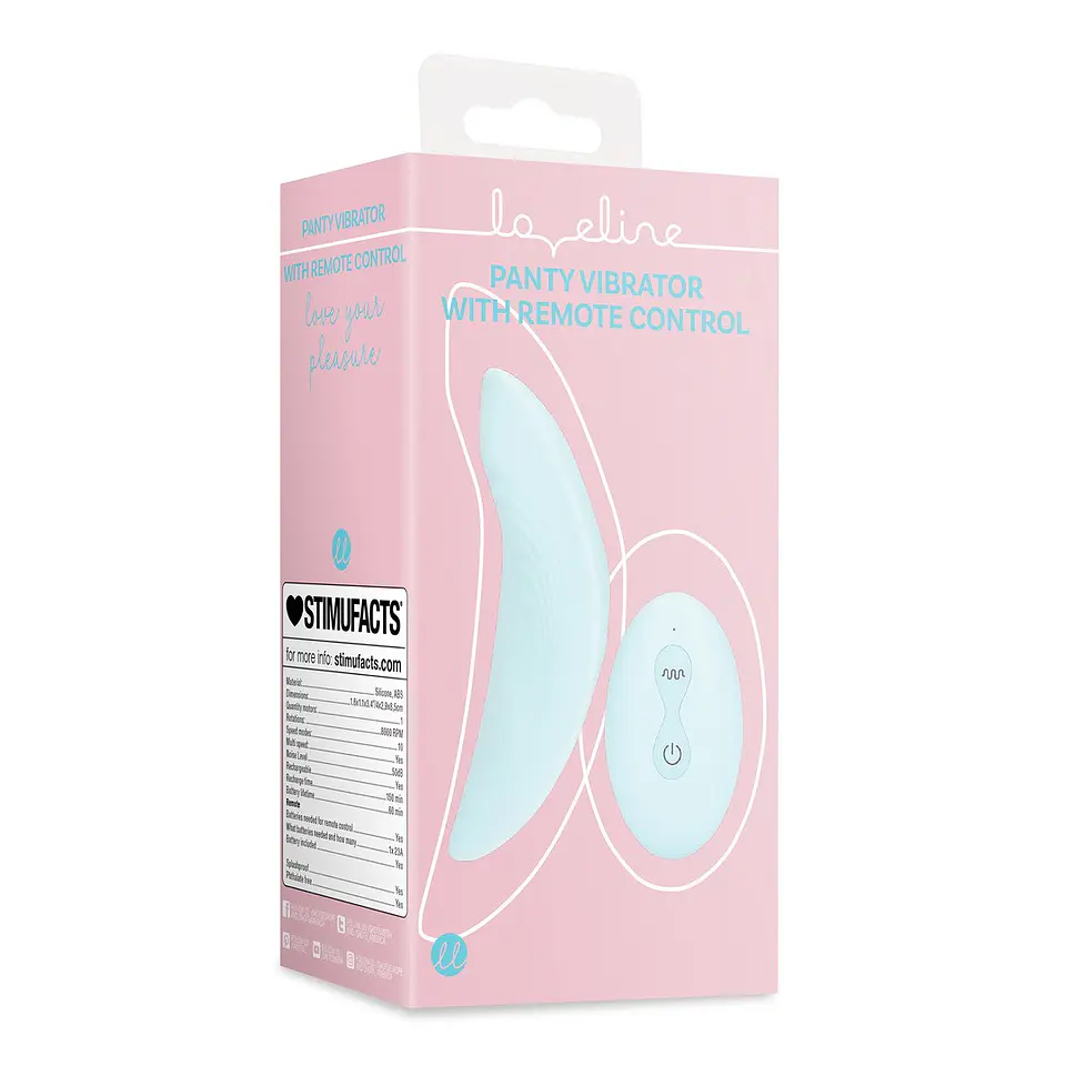 Vibrador de Cueca com Comando Arctic Blue Loveline 2