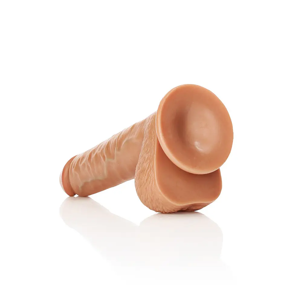 Dildo Realista com Testículos Straight 10 /25.5 CM Realrock 5