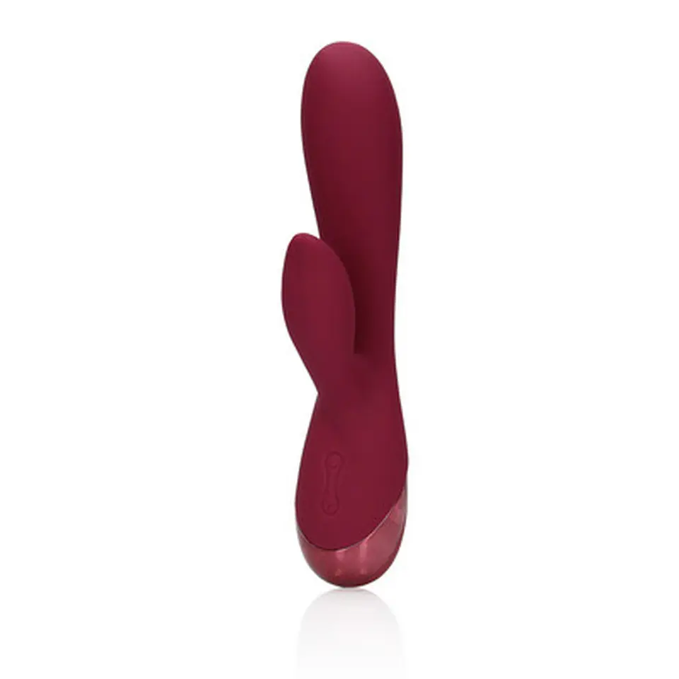 Vibrador Smooth Silicone Rabbit Dark Cherry Loveline 1