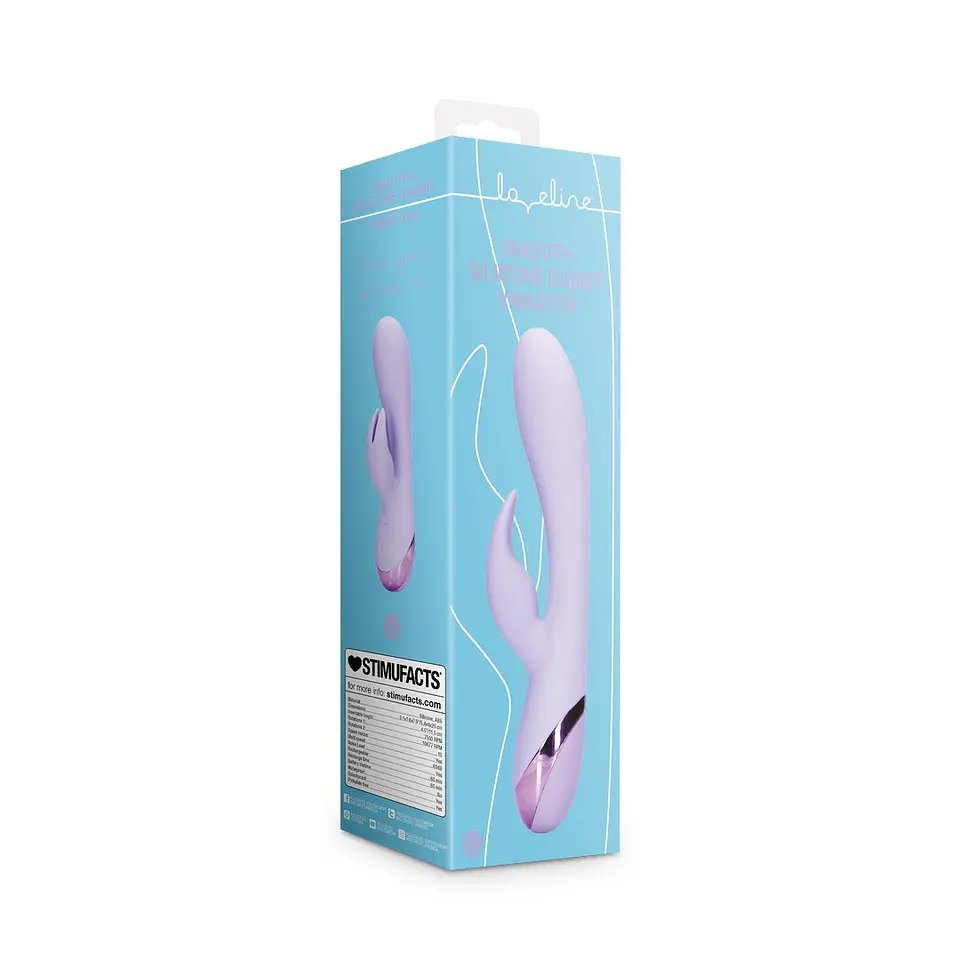 Vibrador Smooth Silicone Rabbit Digital Lavender Loveline 2