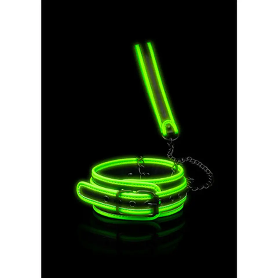 Coleira com Trela Glow In the Dark Ouch! 1