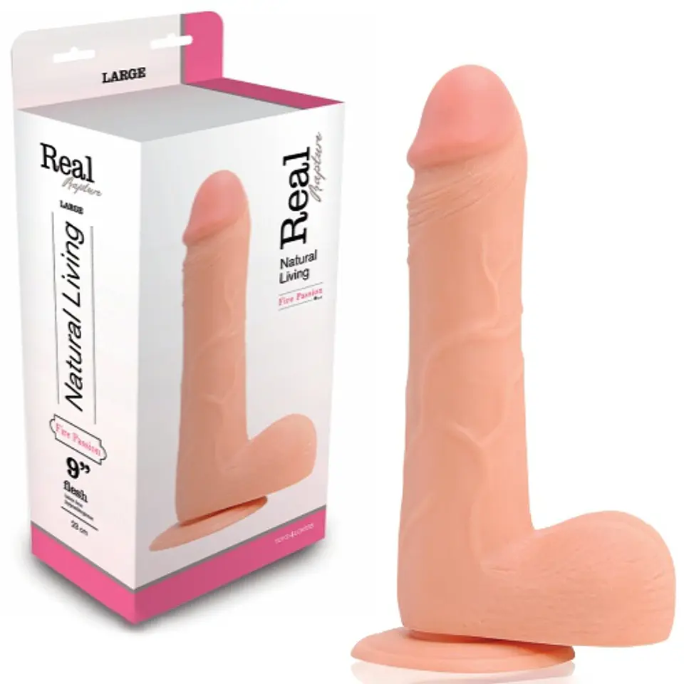 Dildo Realístico Real Rapture Fire Passion 9'' Branco Toyz4lovers 2