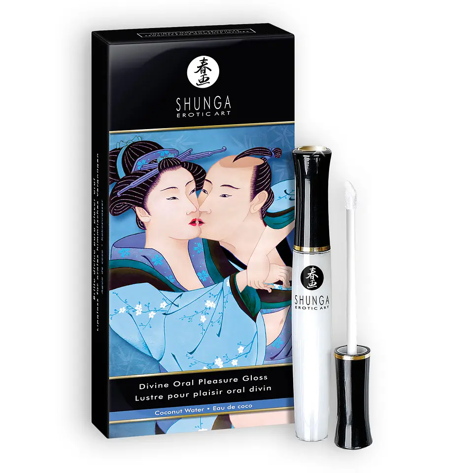 Gloss Beijável Shunga Divine Côco 10ml Shunga Erotic Art 1