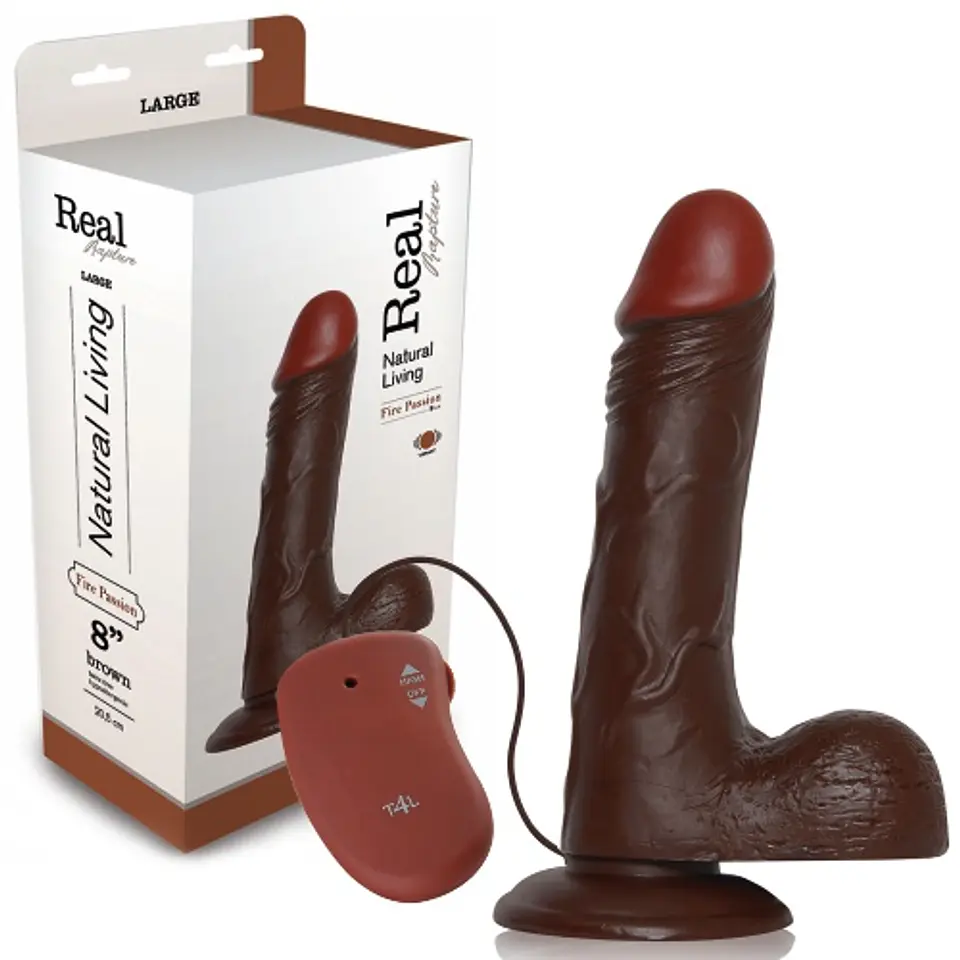 Vibrador Realístico Real Rapture Fire Passion 8'' Negro Toyz4lovers 2