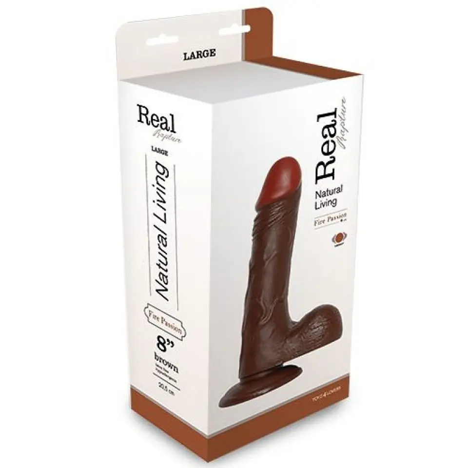 Vibrador Realístico Real Rapture Fire Passion 8'' Negro Toyz4lovers 3