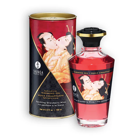 Óleo Afrodisíaco Shunga Morango Champanhe 100ml Shunga Erotic Art