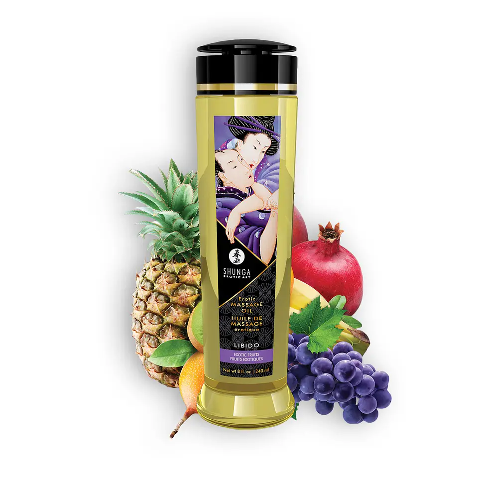 Óleo de Massagem Shunga Libido Frutos Exóticos 240ml Shunga Erotic Art 1