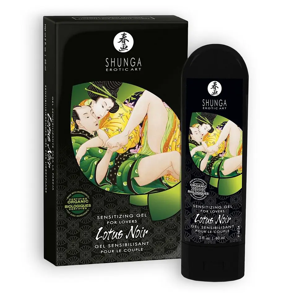 Gel Sensibilizante para Casal Shunga Lotus Noir 60ml Shunga Erotic Art 1