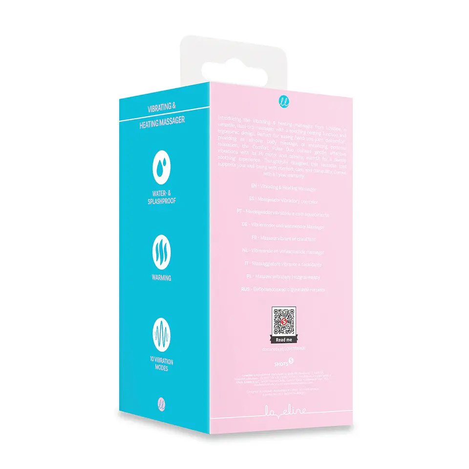 Massajador com Vibração e Função de Aquecimento Rosa Loveline 3