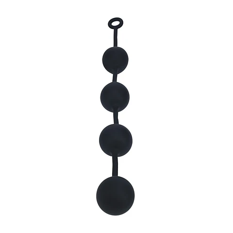 Bolas Anais Redondas em Silicone XXL 60mm Pretas Levelz