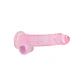 Dildo Realista com Testículos Crystal Clear 8 /21 CM Rosa Realrock - Thumbnail 4
