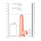 Dildo Realista com Testículos Straight 7 /18 CM Flesh Realrock - Thumbnail 6