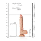 Dildo Realista com Testículos Straight 7 /18 CM Realrock - Thumbnail 6