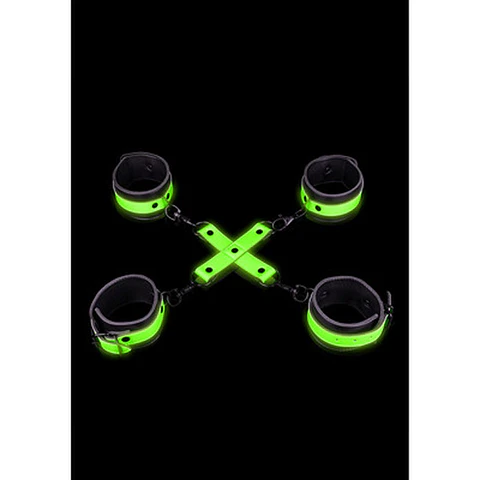 Algemas para Pulsos e Tornozelos com Hogtie Glow In the Dark Ouch!