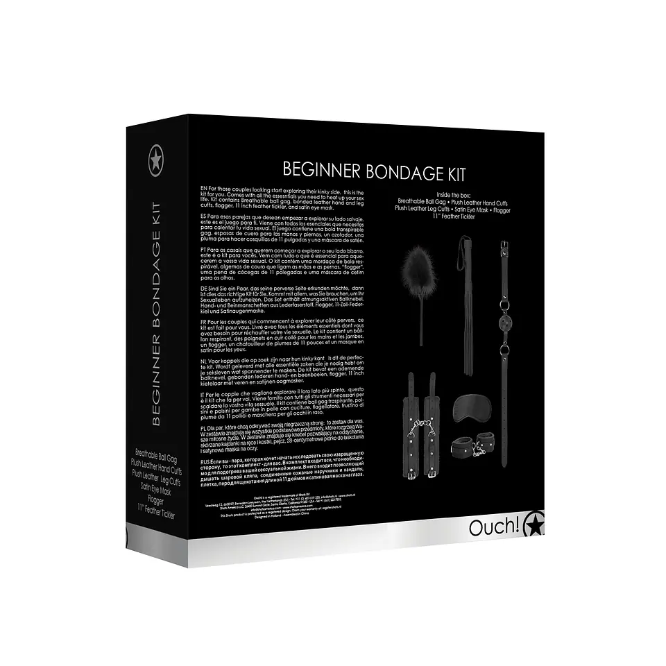Kit de Bondage Beginners Bondage Kit Ouch! Preto 4