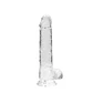 Dildo Realista com Testículos Crystal Clear 8 /21cm Realrock - Thumbnail 2