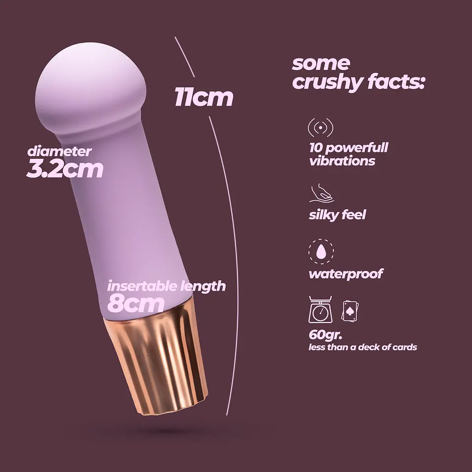 Mini Vibrador Mellow Puff Lavanda Crushious 4