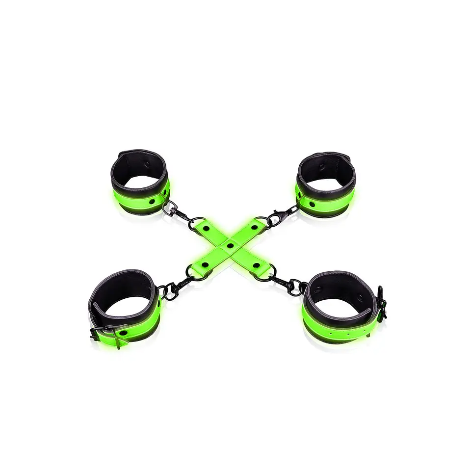 Algemas para Pulsos e Tornozelos com Hogtie Glow In the Dark Ouch! 4
