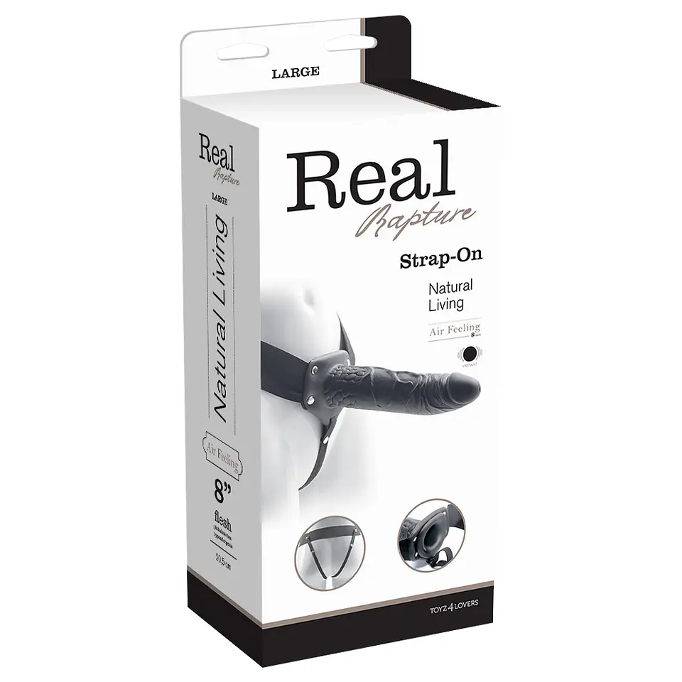 Strap-On Oco com Vibração Real Rapture Air Feeling 8' Toyz4lovers 4