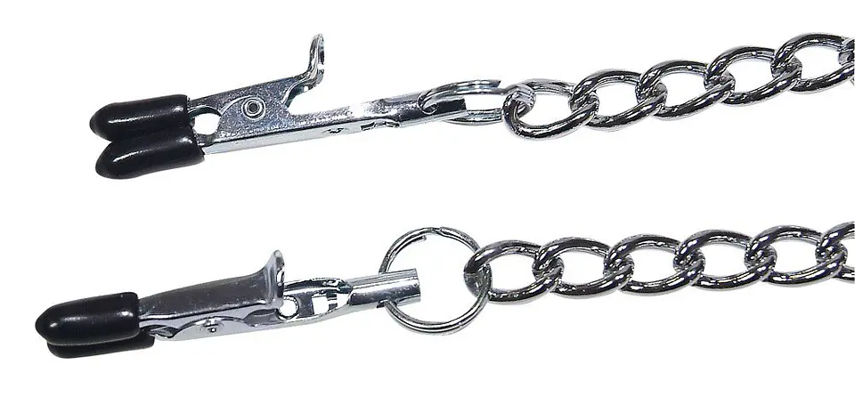 Corrente com Pinças para os Mamilos e Clitóris Fetish Collection 2
