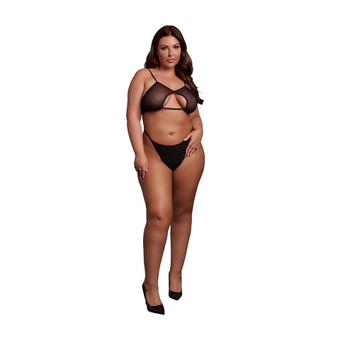 Sutiã Keyhole Mesh Preto Tamanho Queen Le Désir