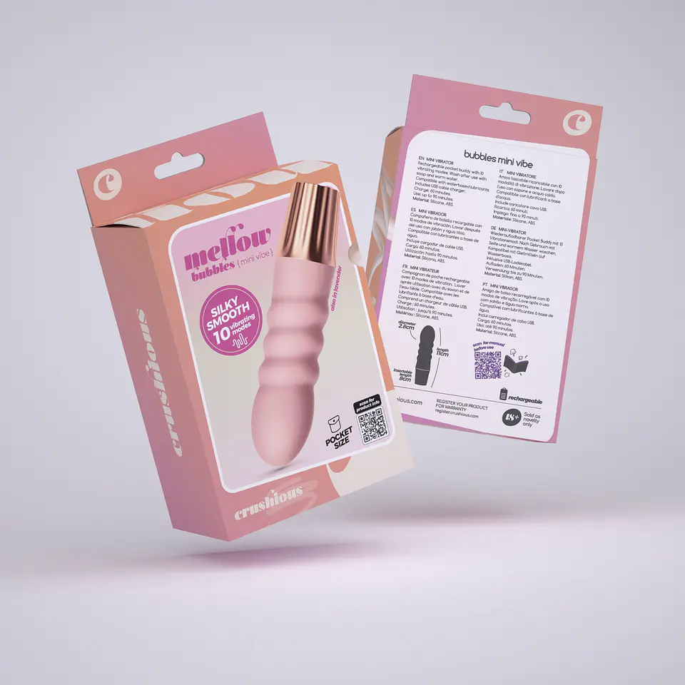 Mini Vibrador Mellow Bubbles Rosa Crushious 6