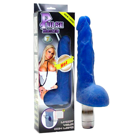 Vibrador Pulse Master com Luz Realista Azul
