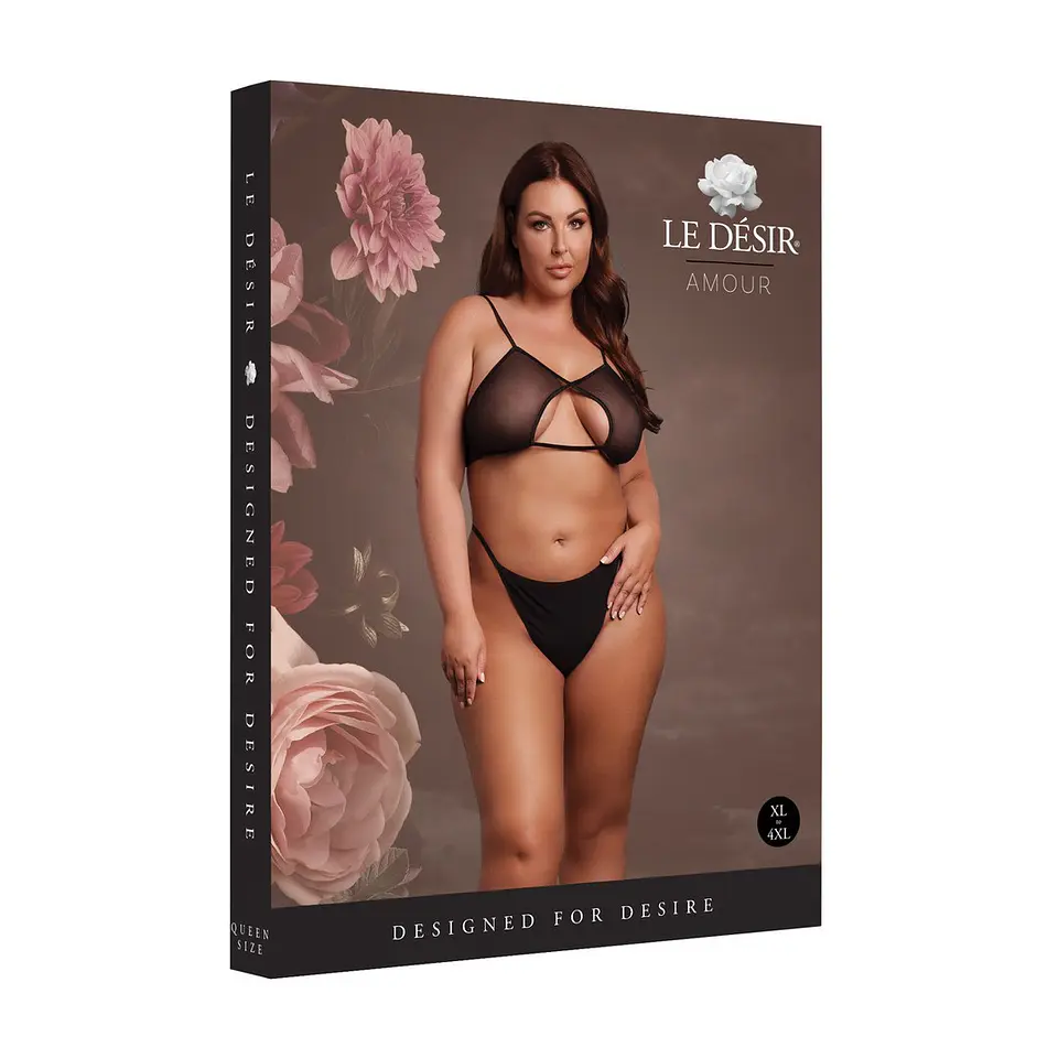 Sutiã Keyhole Mesh Preto Tamanho Queen Le Désir 2