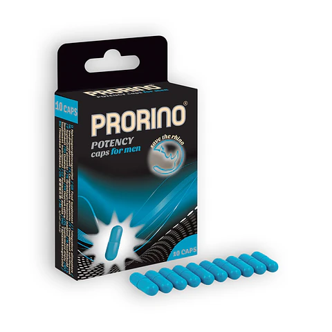 Cápsulas Estimulantes Prorino Potency Caps para Homem 10 Cápsulas