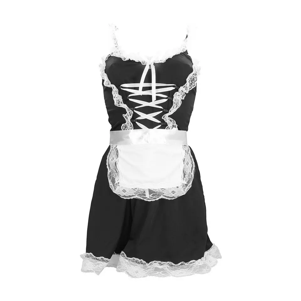 Fantasia de Criada Preto S-Line 3