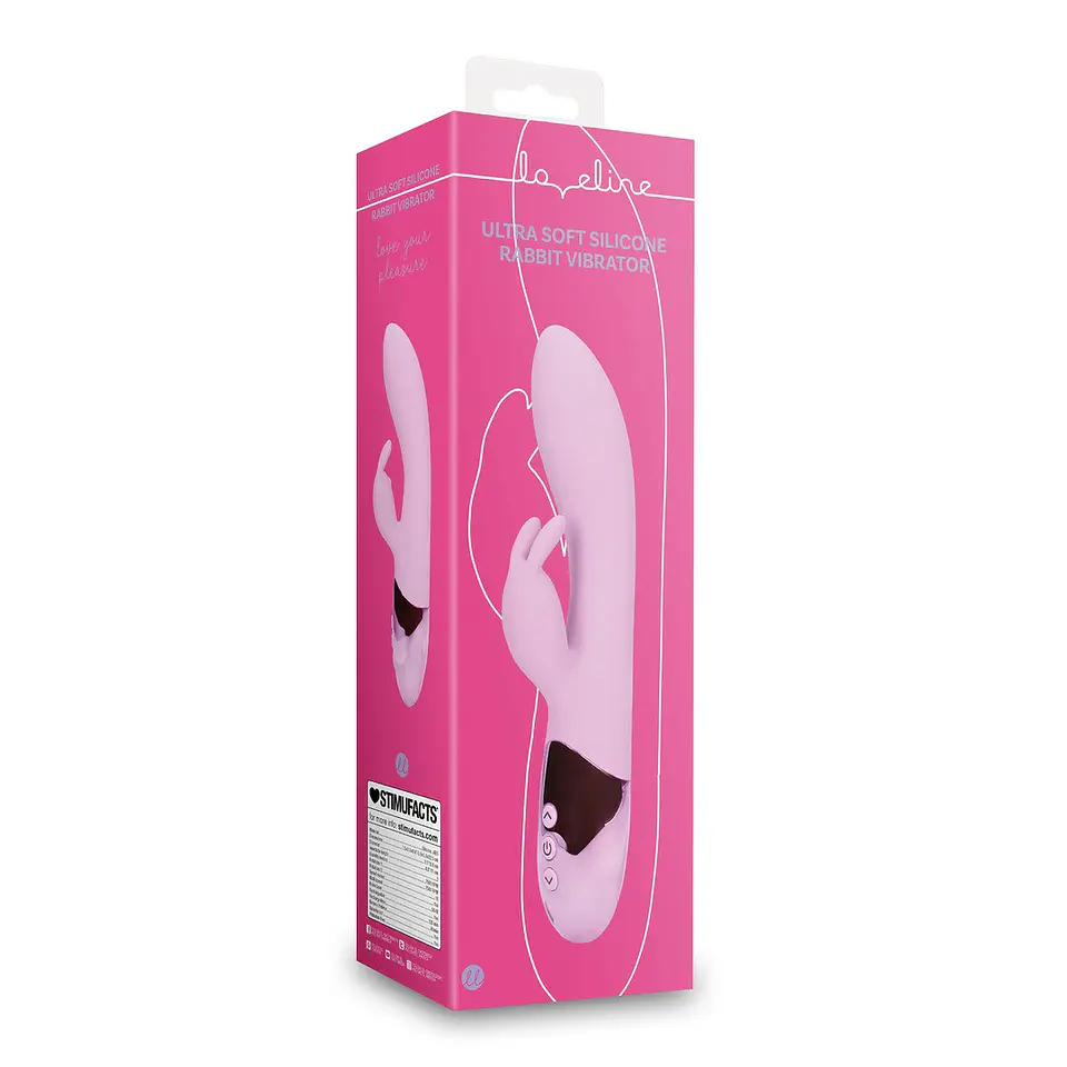 Vibrador Rabbit Ultra Soft Silicone Exotic Fucshsia Loveline 2