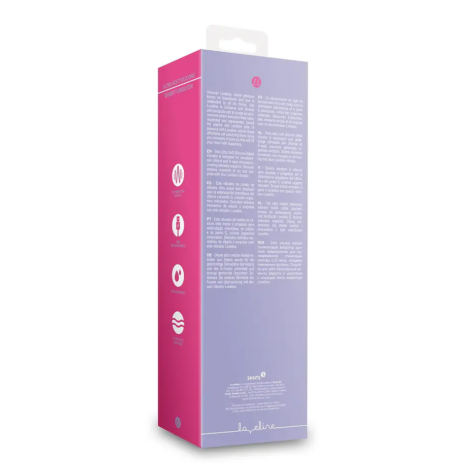 Vibrador Rabbit Ultra Soft Silicone Exotic Fucshsia Loveline 3