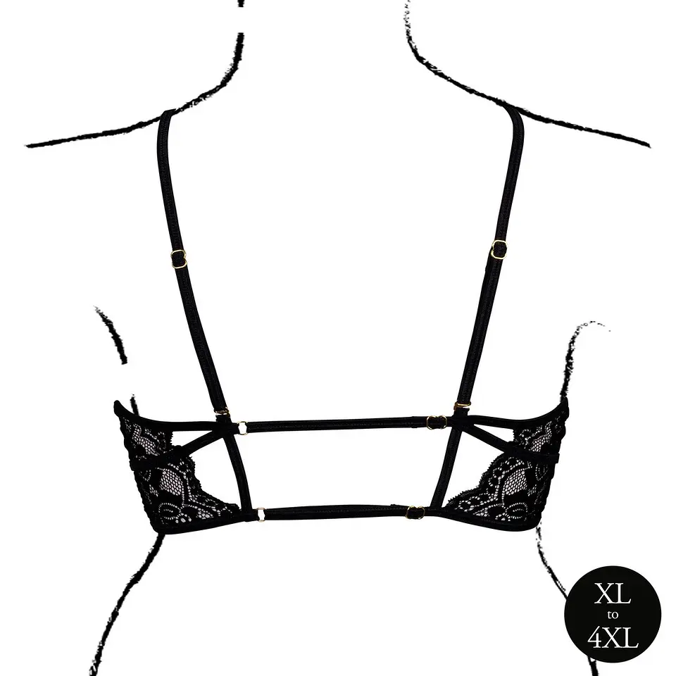 Sutiã Triangle com Renda Preto Tamanho Queen Le Désir 7