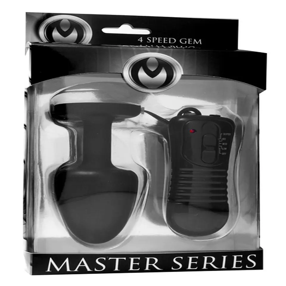 Plug Anal Vibratório com Joia e Comando Paragon Master Series 1