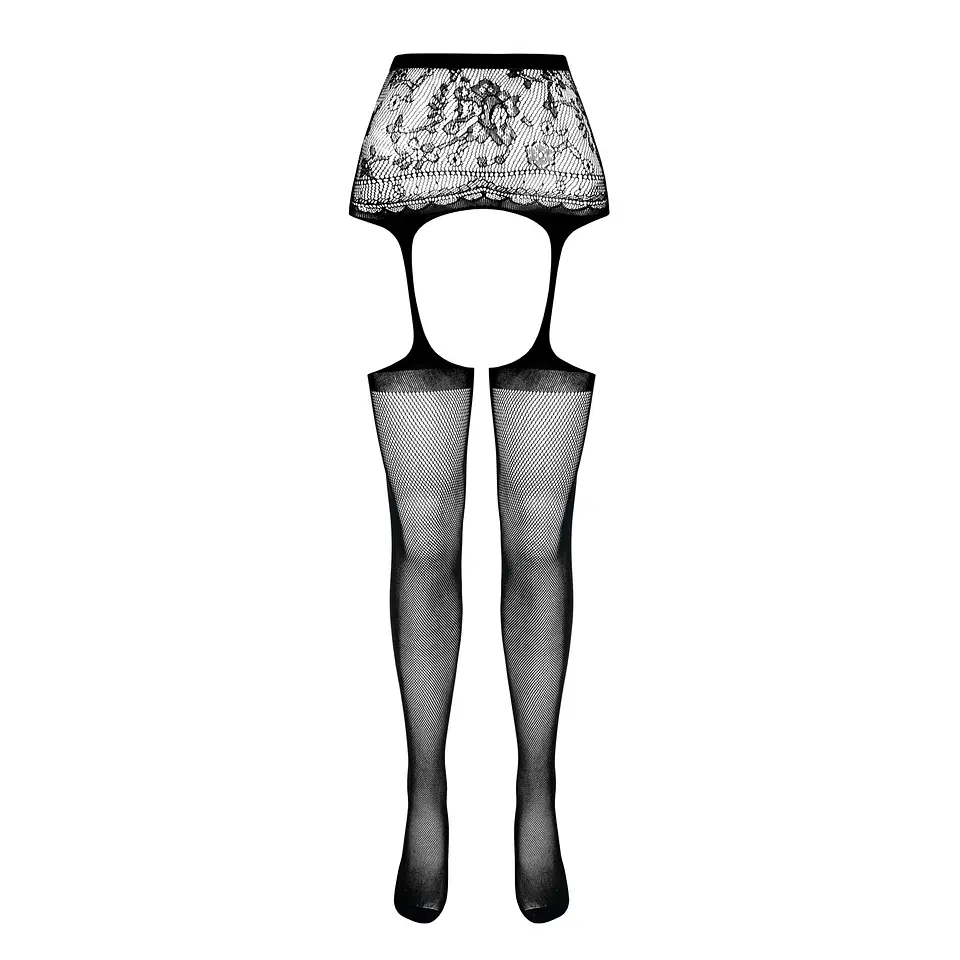 Collants com Efeito de Ligas Pretas Erotic Line Passion 5