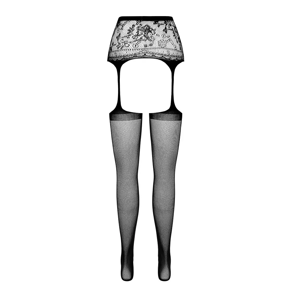 Collants com Efeito de Ligas Pretas Erotic Line Passion 6