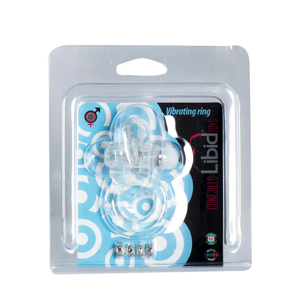 Anel Vibratório Conejillo Transparente Libid Toys 4