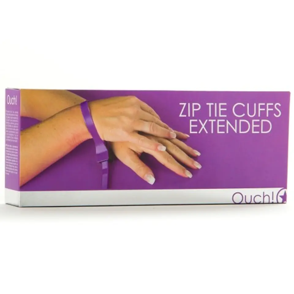 Algemas Descartáveis de Plástico Ouch! Zip Tie Cuffs Extended 4