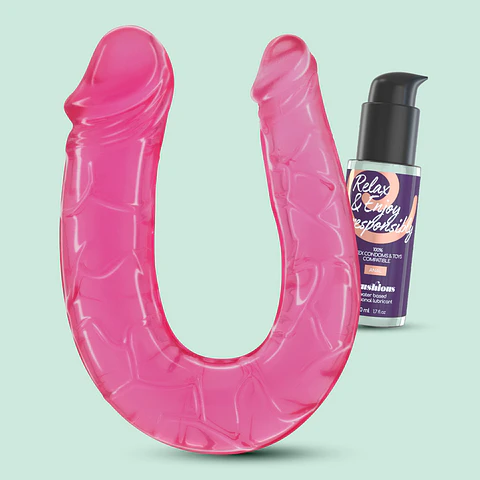 Deep Diver Dildo Duplo com Lubrificante Anal 50ml Crushious