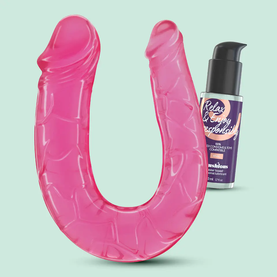 Deep Diver Dildo Duplo com Lubrificante Anal 50ml Crushious 1