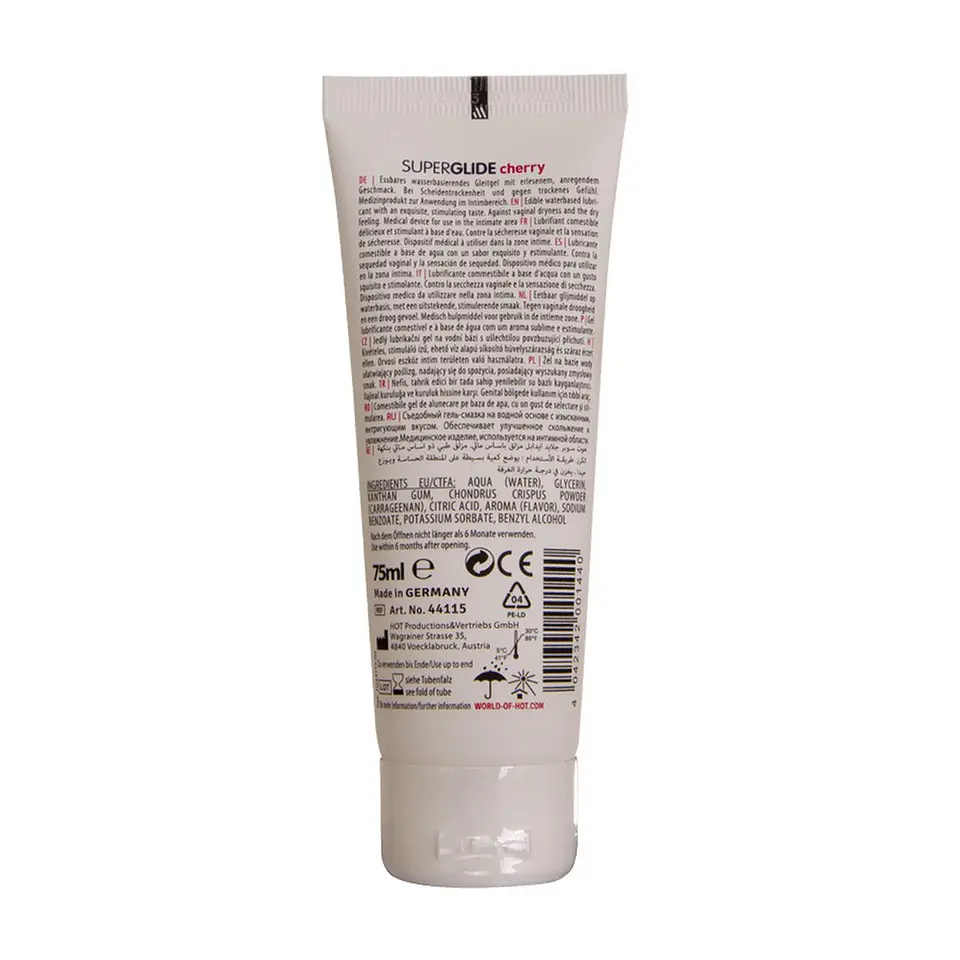 Lubrificante Comestível Hot™ Superglide Cereja 75ml 2