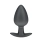 Plug Anal Smooth Silicone Large 3,5 /8,9 CM Gun Metal Ouch! - Thumbnail 1