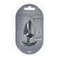 Plug Anal Smooth Silicone Large 3,5 /8,9 CM Gun Metal Ouch! - Thumbnail 3