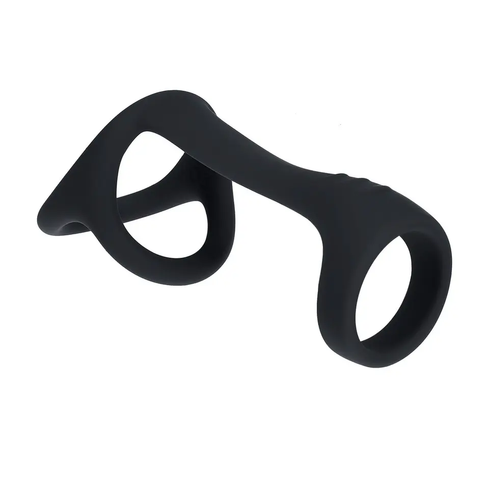 Anel para o Pénis e Testículos Tri o Preto Levelz 1