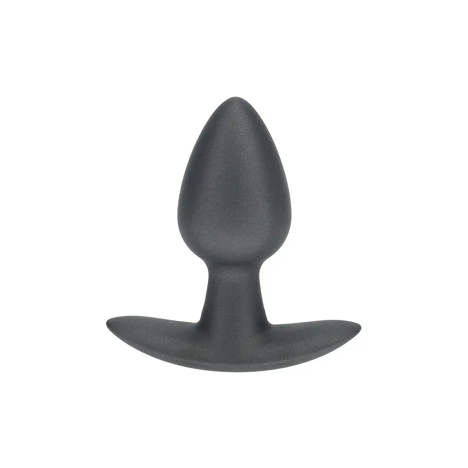 Plug Anal Smooth Silicone Small 2.6 /6,5 CM Gun Metal Ouch! 1