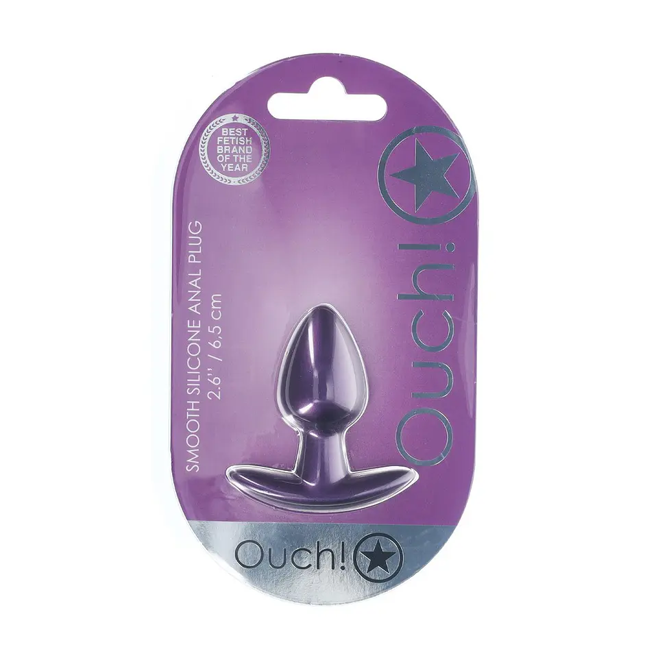 Plug Anal Smooth Silicone Small 2.6 /6,5 CM Metallic Ouch! 4