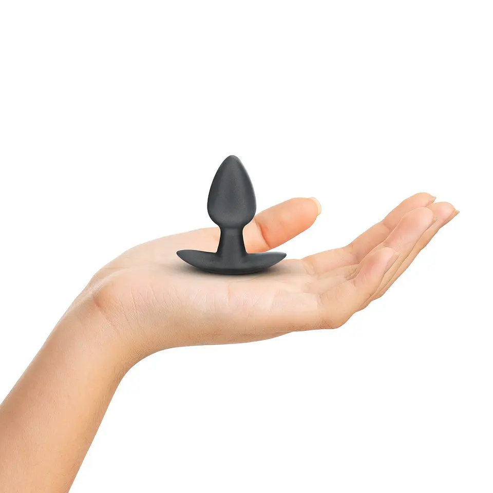 Plug Anal Smooth Silicone Small 2.6 /6,5 CM Gun Metal Ouch! 4