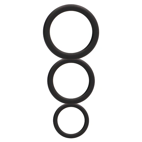 Conjunto de Anéis para o Pénis Round Cock Rings Set Pretos Shots Toys