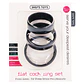 Conjunto de Anéis para o Pénis Flat Cock Rings Set Pretos Shots Toys - Thumbnail 2