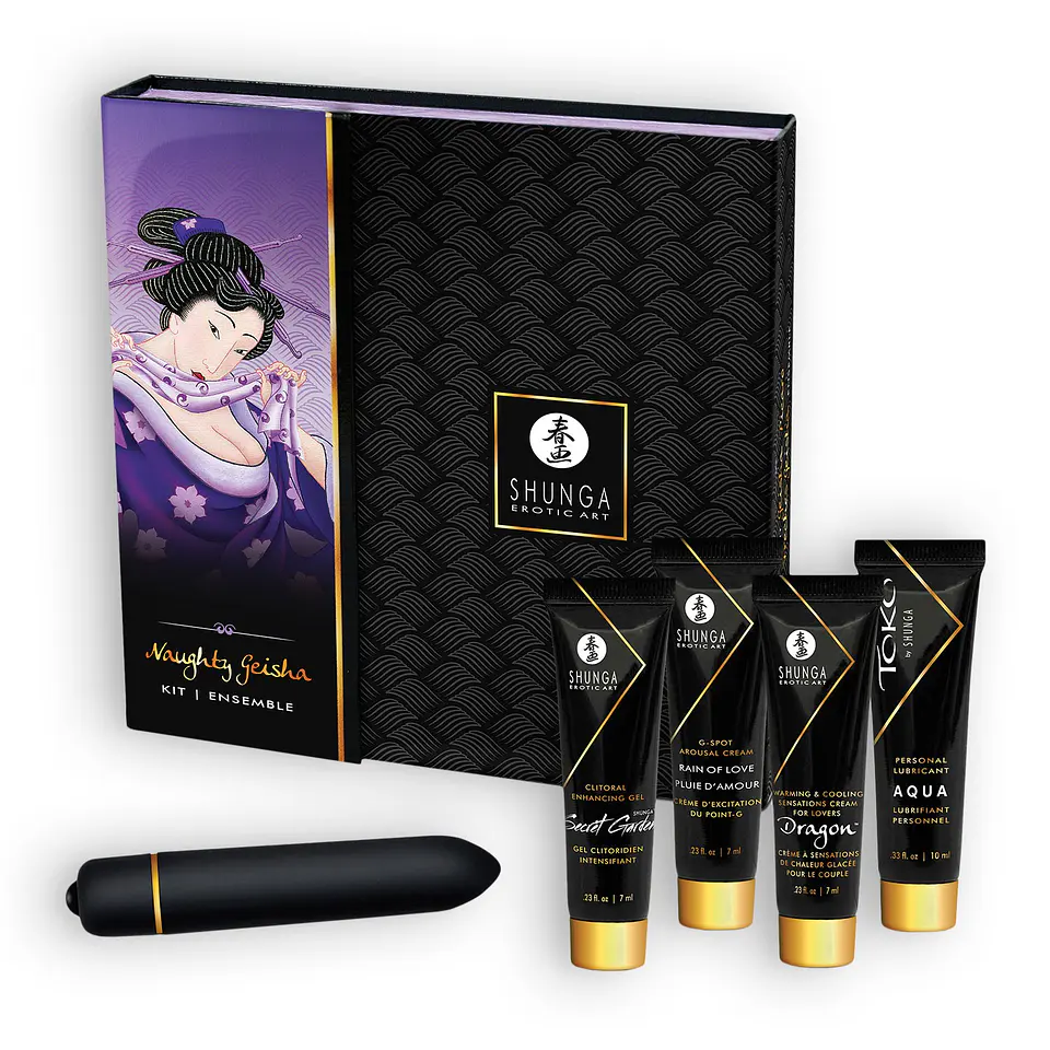 Conjunto Shunga Geisha Atrevida Shunga Erotic Art 1